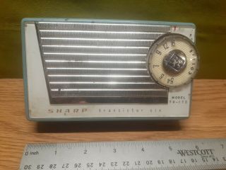 Vintage Sharp Transistor Six Radio Mod.  Tr - 173 Parts Or Restoration