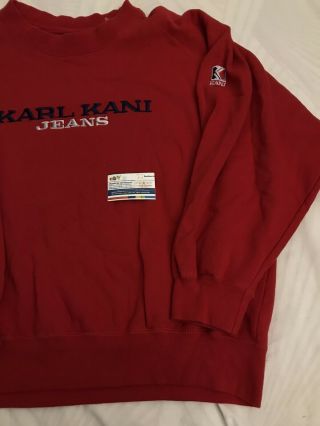 Karl Kani Vintage Crewneck Heavy Sweatshirt Big Logo Size XL 3