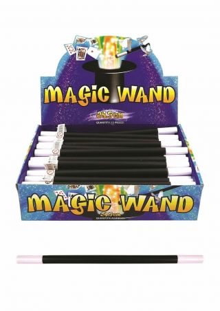 2 X 10 " Black Magicians Magic Wizard Wand Kids Party Bag Filler Toy Fancy Dress