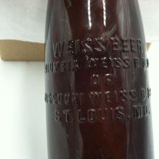 Prepro Columbia Weiss Beer Dark Amber Blob Top Beer Bottle St.  Louis,  Mo