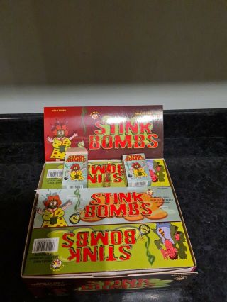 6x Stink Bombs = 2 Boxes Of 3 Bombs Smells Of Farts Rotten Eggs Smelly Joke 