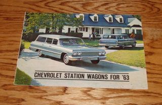 1963 Chevrolet Station Wagon Sales Brochure 63 Chevy