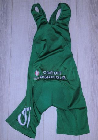 Vintage Credit Agricole Cycling Team Bib Shorts Size 5 90 