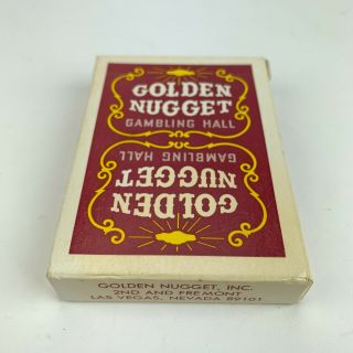 Vintage 1970 ' S Golden Nugget Downtown Las Vegas Casino Playing Cards Red 3
