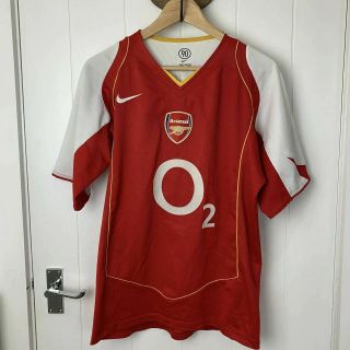 VINTAGE Nike Arsenal Gunners 2004 - 05 Mens Home Football Shirt REYES 9 Size S 2