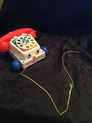 Vintage Fisher Price Chatter Phone Pull Along 1961 Childrens Toys