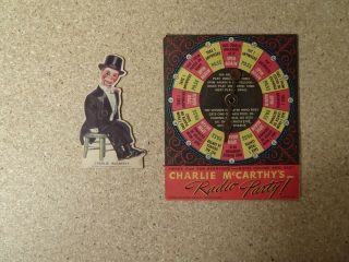 Vintage Charlie Mccarthy Radio Party Game Complete 1938