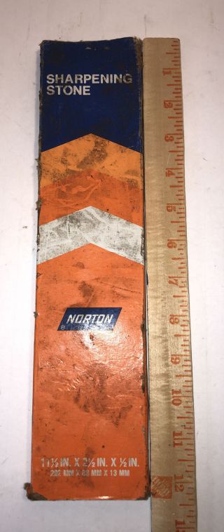 Vintage 1977 Norton Sharpening Stone 11.  5 " X 2.  5 " X.  5 " Im9 Fine Replacement Usa