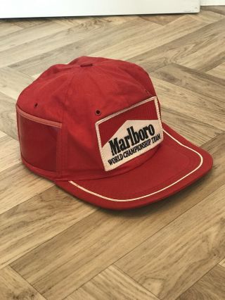 Rare Vintage Marlboro World Championship Team Formula 1 Baseball Cap Side Pocket