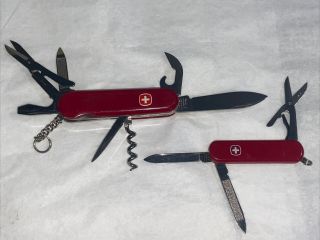 2 Wenger Delemont Switzerland Stainless Swiss Army Knife Pocket Knife 7 & 3 Tool