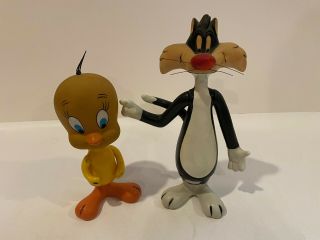 R.  Dakin & Co 1969 Warner Bros Tweety Bird And Sylvester The Cat Figurines
