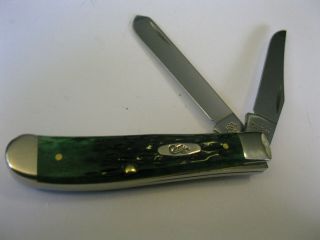 2020 Case Xx Mini Trapper Pocket Knife 6207 Ss Hunter Green Jig Bone Made In Usa