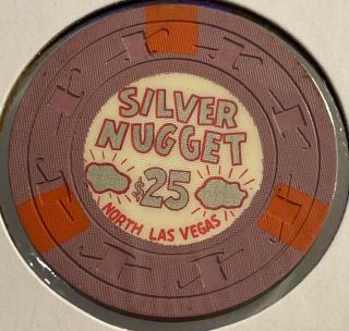 1965 Silver Nugget $25 Casino Chip Las Vegas Nevada 3.  99