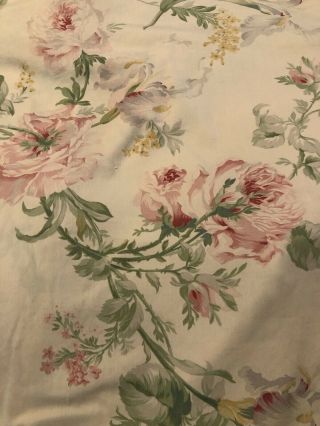 Vintage Ralph Lauren King Duvet Comforter Cover Therese Floral Blue Label Rare