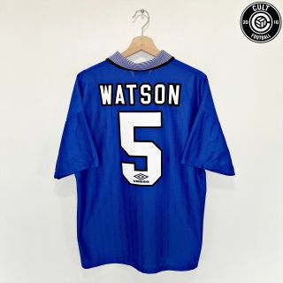 1995 Watson 5 Everton Vintage Umbro Home Football Shirt Fa Cup Final 95 (l)