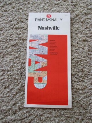 Rand Mcnally Nashville,  Tennessee City Street Road Map