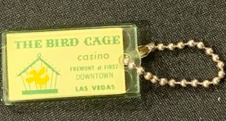 Rare - Vintage - “bird Cage Casino” Downtown Las Vegas Keychain 1958 - 1959
