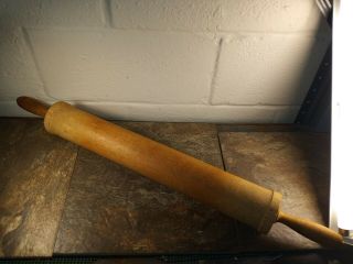 Vintage Retro Pizza Kitchen - Huge 30 " Rolling Pin - Wow Large Dough Roller