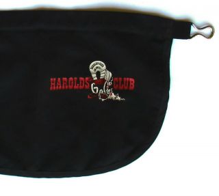 Vintage Harolds Club Reno Nevada Vintage Dealer Apron & Belt Covered Wagon Logo