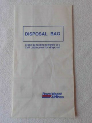 Air Sickness Bag Royal Nepal Airlines