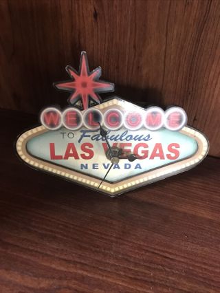 Rare Antique Vintage Las Vegas Desk Clock
