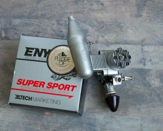 Vintage Enya Sport Ss40 R/c Glow Engine Muffler - With Box/papers Etc.