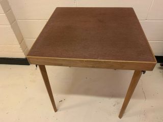 Vintage Vono Folding Card Table Red Baize Top