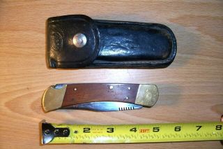 Ka - Bar Usa Vintage Stainless Large Folding Lock Back Pocket Knife,  Case