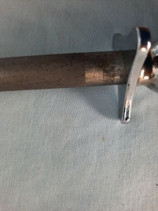 Vtg 20 " Foster Bros Butcher Knife Sharpening Honing Steel Rod.  Cond.