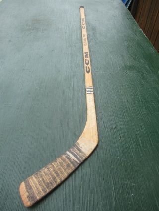 Vintage Wooden 55 " Long Hockey Stick Ccm Custom Pro