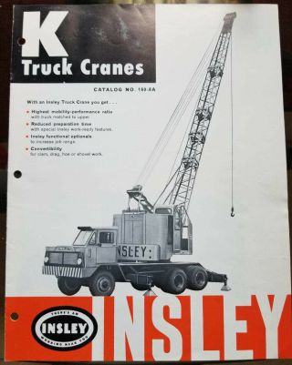 Insley K Truck Crane Brochure
