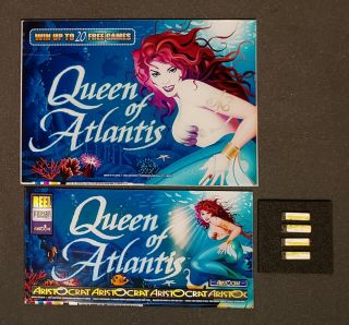 Aristocrat Mk6 Slot Machine Queen Of Atlantis Glass Set W/ Software