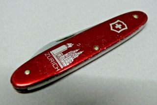 Victorinox / Elinox / Zurich 84mm Popular Swiss Army Knife Red Alox