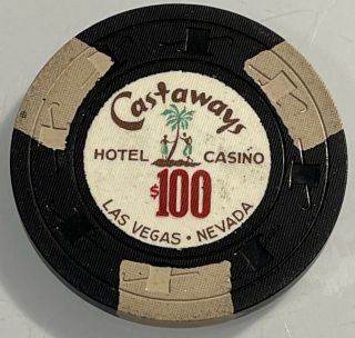 1966 Rare Castaways Hotel $100 Casino Chip Las Vegas Nevada 3.  99