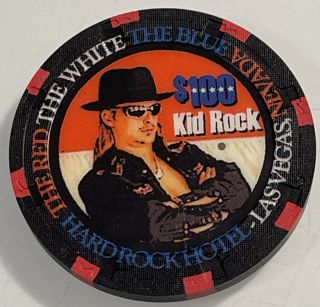 Rare Kid Rock $100 Hard Rock Hotel Casino Chip Las Vegas Nevada 3.  99