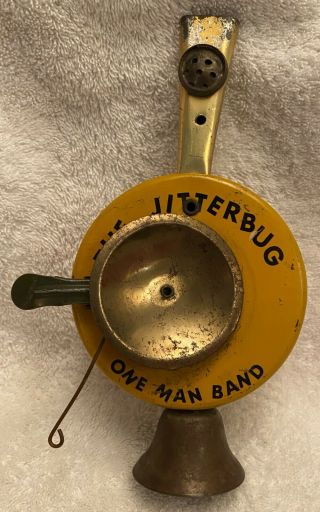 Vintage Tin Toy The Jitterbug One Man Band Northwestern Products