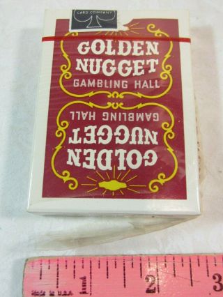 Rare Red Golden Nugget Gambling Hall Casino Playing Cards 1970s Las Vegas