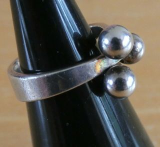 Vintage Norway Sterling Silver Jester Ring By Anna Greta Eker - Uk Size N
