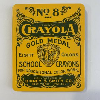 Vintage 2000 Crayola Collector Tin 8 Pack Crayons 3.  75 " X 4.  5 " Not