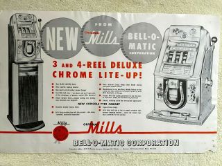 Mills Slot Machine Bell - O - Matic Advertising