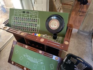 4 In 1 Gaming Table/bar Roulette,  Craps,  Blackjack,  And Serving Surface.