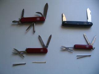 5 Swiss Army Knives,  2 Wenger,  3 Victorinox,  Knife Just Added