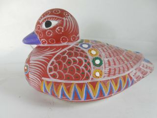 Mexican Hand Made & Painted Clay Pottery Duck Folk Art,  Tonalá ?