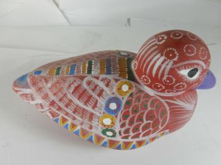 Mexican Hand Made & Painted Clay Pottery Duck Folk Art,  Tonalá ? 3