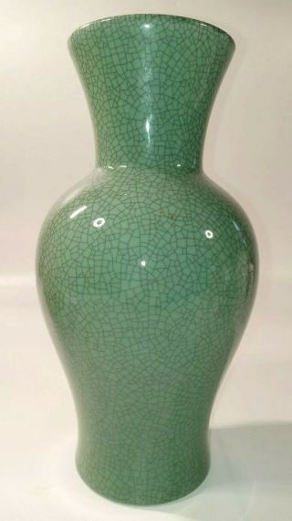 Celadon Jade Green Porcelain Vase 10.  5 " Seymour Mann China Vintage