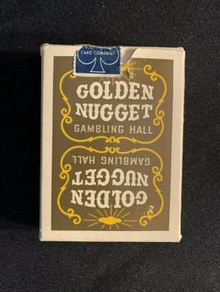 Vintage Golden Nugget Gambling Hall Downtown Las Vegas Casino Playing Cards 1970