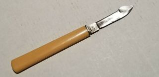 J Rodgers And Sons Sheffield Drafting Knife,  Bakalite,  With Cover,  Vintage Tool