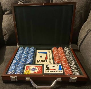 World Poker Tour Clay Chip Set With Wooden Case Wpc Official