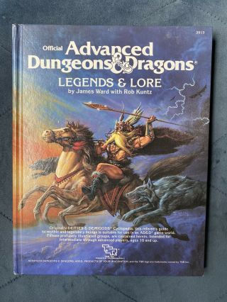 Vintage Advanced Dungeons & Dragons Legends & Lore Book Tsr 1984 2013