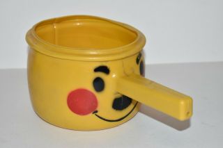 Vintage Tanda Toys England Orange Plastic Pot w/ Smiling Face 3